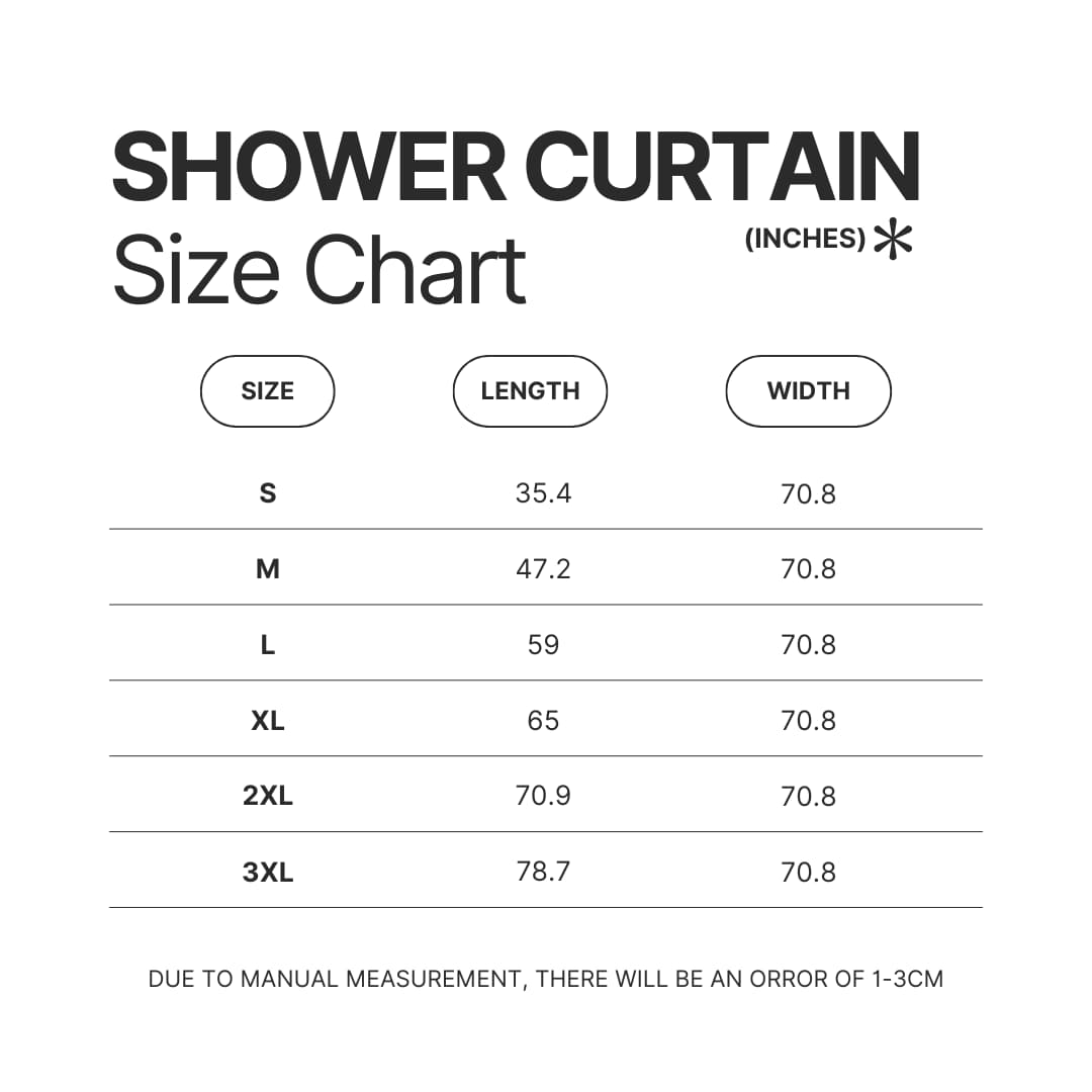 Shower Curtain Size Chart - Steven Universe Store