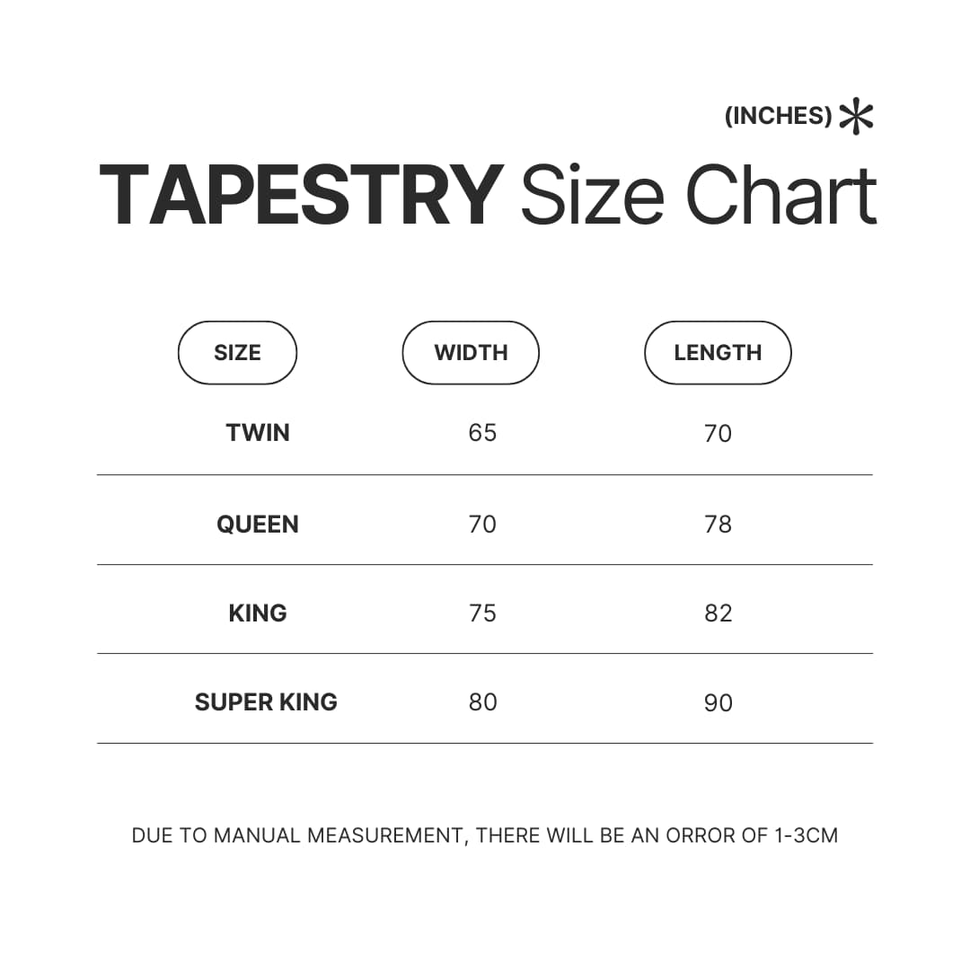 Tapestry Size Chart - Steven Universe Store