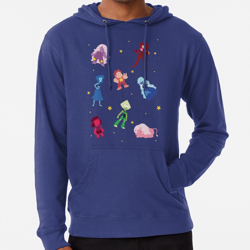 Steven Universe Characters And Stars Pattern Hoodie