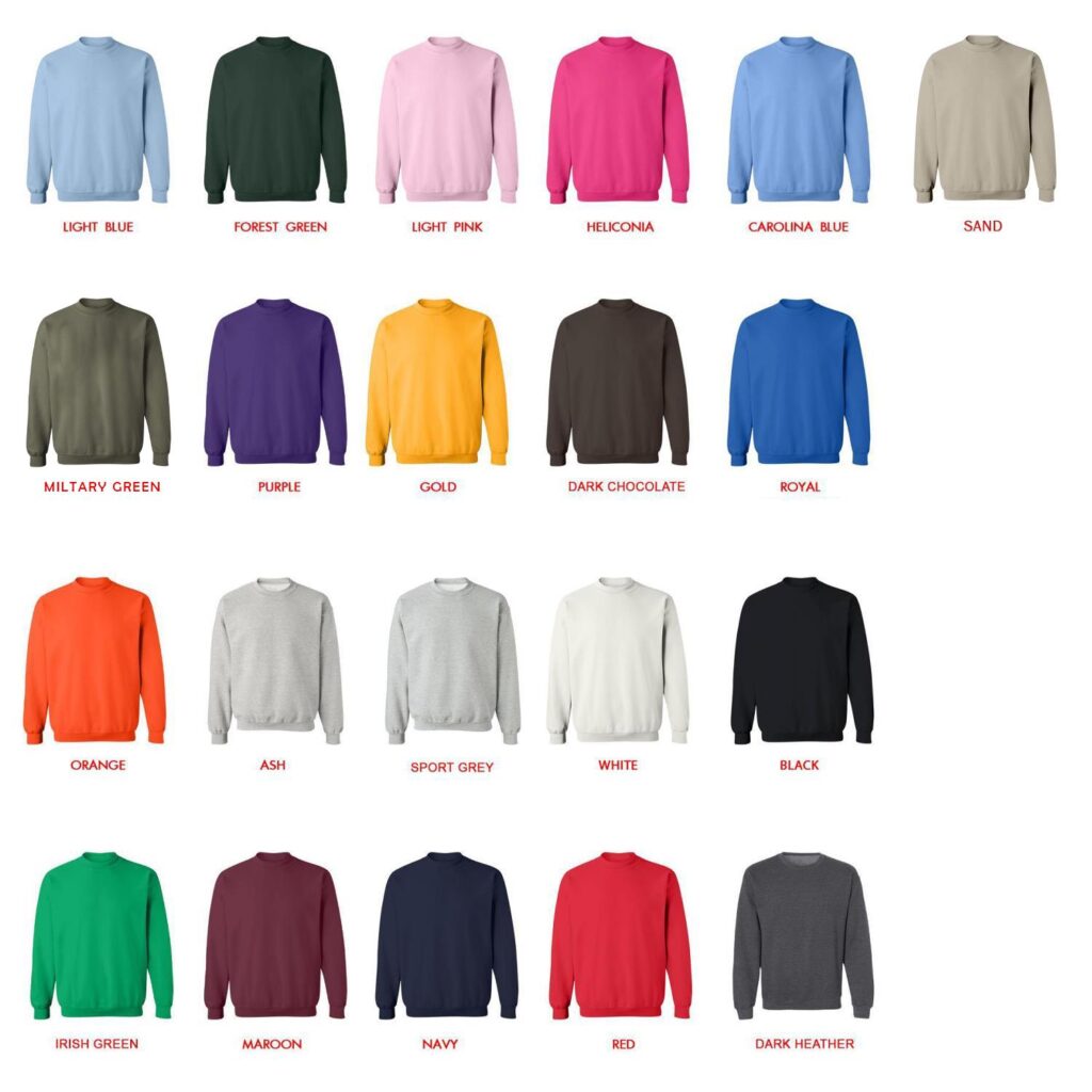 sweatshirt color chart 1 - Steven Universe Store